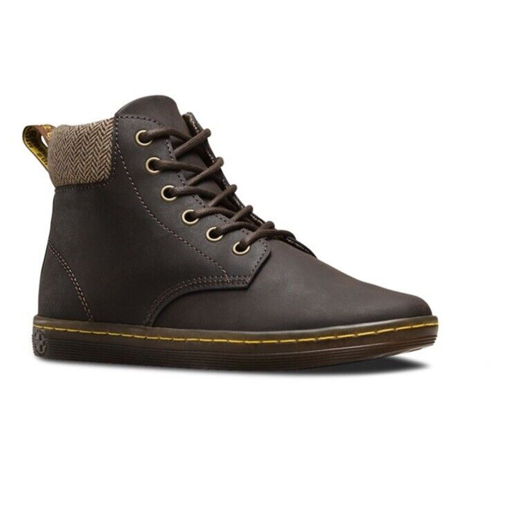 Dr. Martens Maelly Herringbone Padded Collar Brown Leather Lace Chukka B…